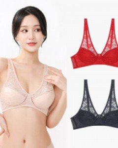 LB1089 럭센스 국산 B컵 노와이어 몰드 레이스 풀컵 브라