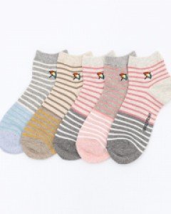 AP6646 아놀드파마 캐주얼 여자 링글 패션 단목 양말 5족