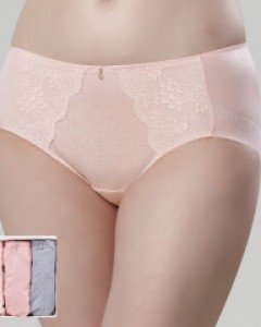 [95/105] JHWPZ351 제임스딘 쿨 냉감 냉장고 인견 자카드 여자 맥시 삼각 헴팬티 3매입 세트