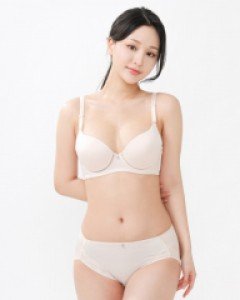 JBR8014S 비너스 A B C D E F 컵 쿨 냉감 인견 아스킨 와이어 몰드 빅사이즈 풀컵 브라 노라인 미디 삼각 헴팬티 세트