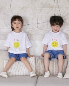 웃어요 반팔 아동 21B07K/패밀리룩,가족사진의상