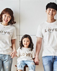 [가족긴팔티&패밀리룩]내츄럴러브 패밀리 반팔_18B02