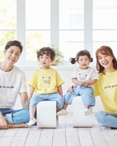 [가족반팔티&패밀리룩]패밀리 호호하하 반팔 19B06/패밀리룩,가족티