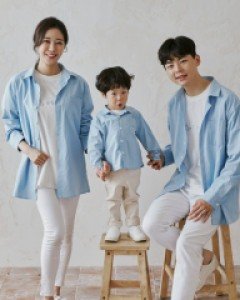 홀리데이 블루 남방 패밀리 21C03S/패밀리룩,가족사진의상