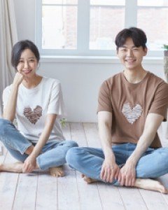 초콜릿하트 반팔 남녀공용 21B04A/ 패밀리룩,가족사진의상 -