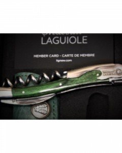 [샤또라기올]클래식 스타미나우드 그린 와인 오프너 따개 Chateau Laguiole Classic