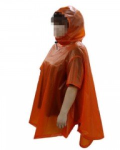 [솔트렉]울트라라이트 레인커버 오렌지 판초우의 우비 비옷 장마