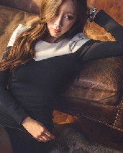 스테디 가격인하로메오 브러쉬 배색원피스 [ts5016d]