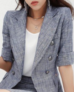 웨이브링 실버 두줄 목걸이