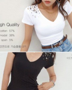 볼류머 비즈 반팔티 ⓟ   ▨리미티드 15%▨