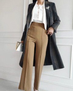 네르 버튼 슬림슬랙스