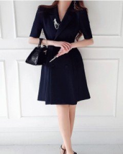 코벤트 반팔 자켓원피스