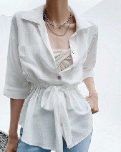 블러썸 린넨 터널 블라우스▨리미티드 15%▨