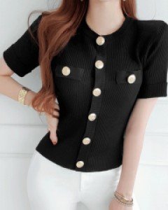 엔스 패드 니트 가디건