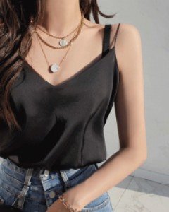 라라 브이넥 실크나시티
