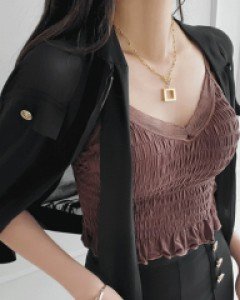 허니콤 뷔스티에 나시티