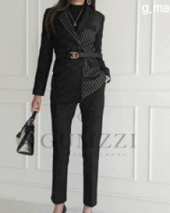 [체온UP]  ST 기모 배색자켓 바지 세트 ⓟ  ▨리미티드 15%▨