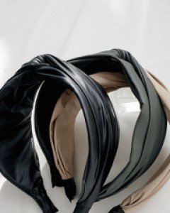 레더 꼬임 헤어밴드