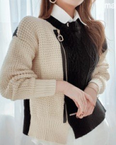 쉘 지퍼 반목 니트 ▨리미티드 20%▨