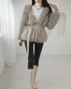 물결 밍크 코트 (벨트SET)  ▨리미티드 10%▨