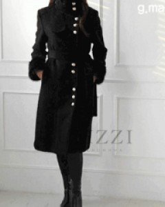 [체온UP]  퍼 엣지 차이나카라 누빔코트(허리끈SET)   ▨리미티드 20%▨