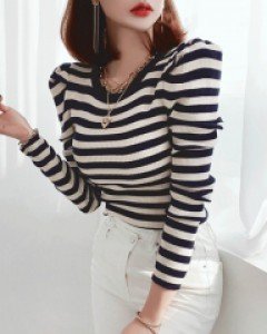 세라 슬림 퍼프 니트