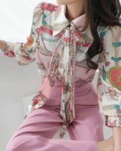 앤 플리츠 블라우스 (스카프SET)▨리미티드 15%▨