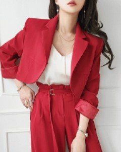 튤립 크롭 자켓