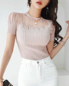 렌션 큐빅 망사 니트티  ▨리미티드 15%▨