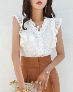 바이올 레이스 나시 블라우스▨리미티드 15%▨