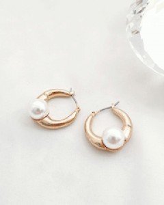 앤틱 링 진주 이어링