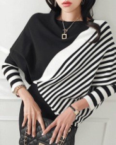 디비언트 사선 니트