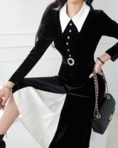 벨벳 이유 원피스(벨트SET)