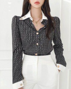 B패턴 이중카라 블라우스▨리미티드 30%▨