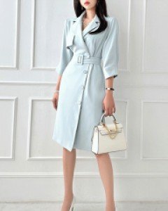 솔 트렌치 원피스 (허리끈SET)