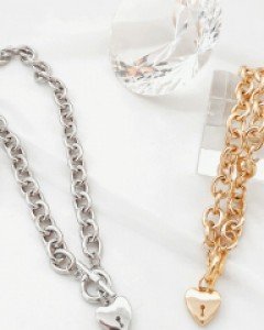 하트 체인 목걸이