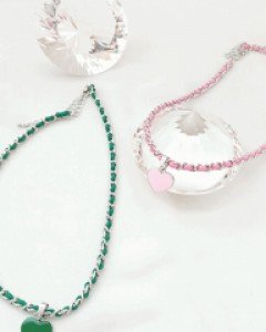 컬러 하트 목걸이