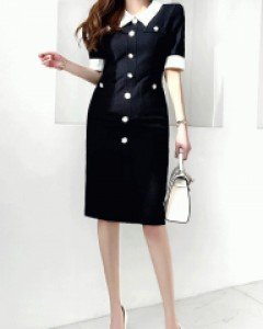 에폭 배색 카라 원피스▨리미티드 15%▨