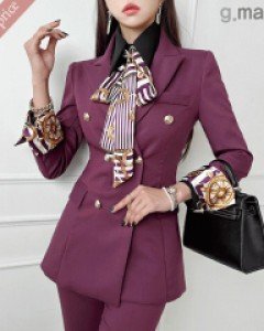 에스 스카프 자켓, 슬랙스 세트 (스카트SET)ⓟ