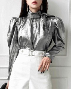 샤이닝 넥 리본 블라우스 ▨리미티드 10%▨