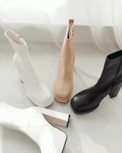 쉐일 통굽 앵클부츠 ▨블랙235 한정사이즈 ▨ ▨리미티드 30%▨