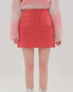 [무료배송] 트위드 헤링본 포켓 미니스커트 BS-B04011502