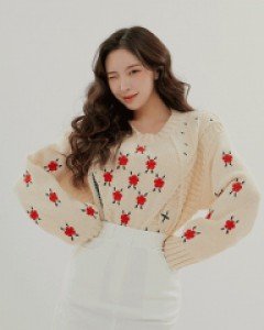 [무료배송] 플라워 가든 라운드 니트 B0802