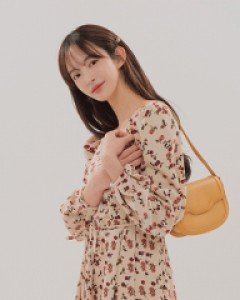 [무료배송] 코듀로이 플라워 자수 롱 원피스 B1502