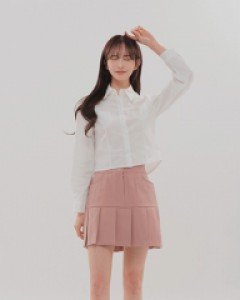 [무료배송] 스판 라인 크롭 셔츠 B1502