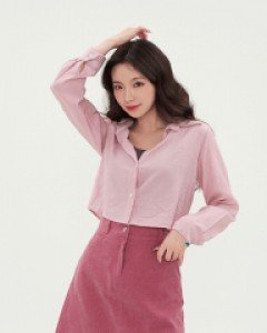 [무료배송] 팔레트 링클 크롭 셔츠 B1703