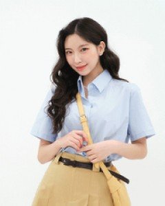 [무료배송] 데일리 크롭 반팔 셔츠 B0804