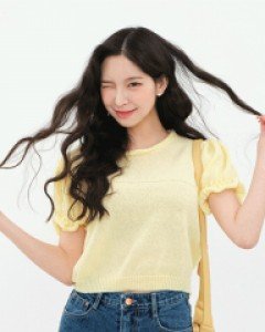 [무료배송] 소매 퍼프 반팔 니트 B0804
