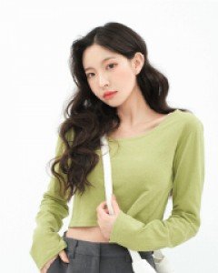 [무료배송] 데일리 크롭 티셔츠 B0804