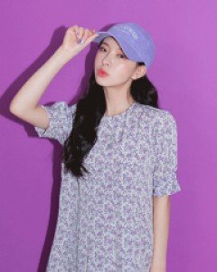 [무료배송] 플라워 플리츠 반팔 미니 원피스 B2204